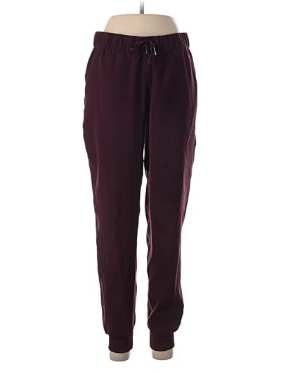 Pre-owned Lululemon Athletica Track Pants In Burgundy
