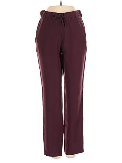 Pre-owned Lululemon Athletica Track Pants In Burgundy