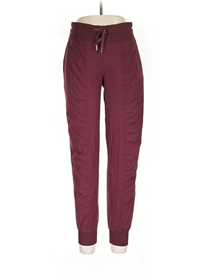 Pre-owned Lululemon Athletica Track Pants In Burgundy
