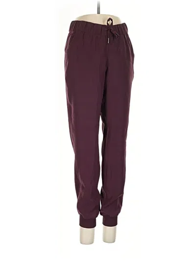 Pre-owned Lululemon Athletica Track Pants In Burgundy