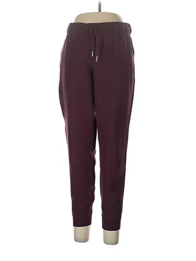 Pre-owned Lululemon Athletica Track Pants In Burgundy