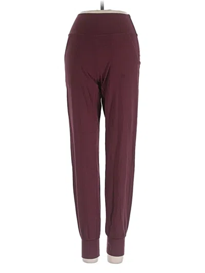 Pre-owned Lululemon Athletica Track Pants In Burgundy