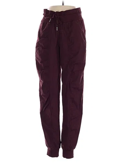 Pre-owned Lululemon Athletica Track Pants In Burgundy