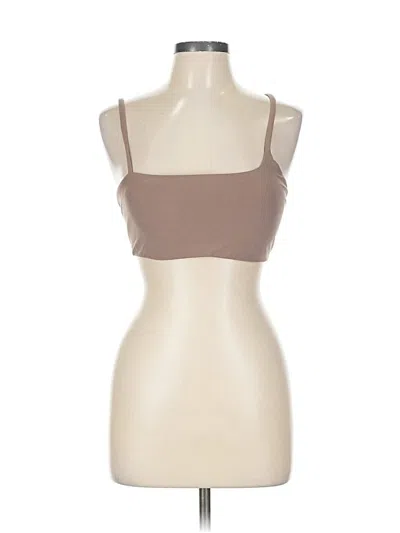 Pre-owned Lululemon Athletica Tube Top Brown One Shoulder Neckline Tops
