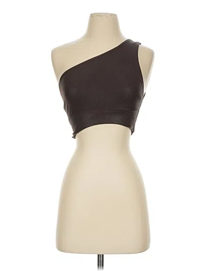 Pre-owned Lululemon Athletica Tube Top Brown One Shoulder Neckline Tops