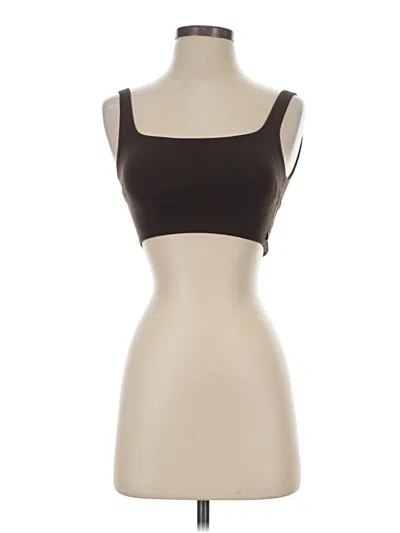 Pre-owned Lululemon Athletica Tube Top Brown Strapless Neckline Tops