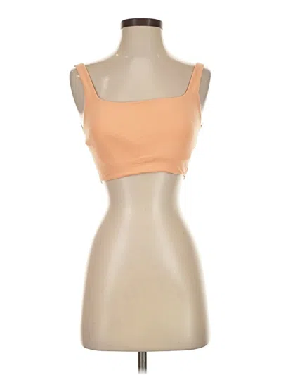 Pre-owned Lululemon Athletica Tube Top Orange Strapless Neckline Tops