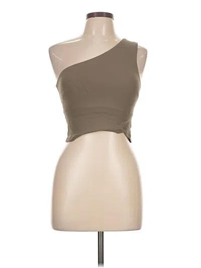 Pre-owned Lululemon Athletica Tube Top Tan One Shoulder Neckline Tops In Brown