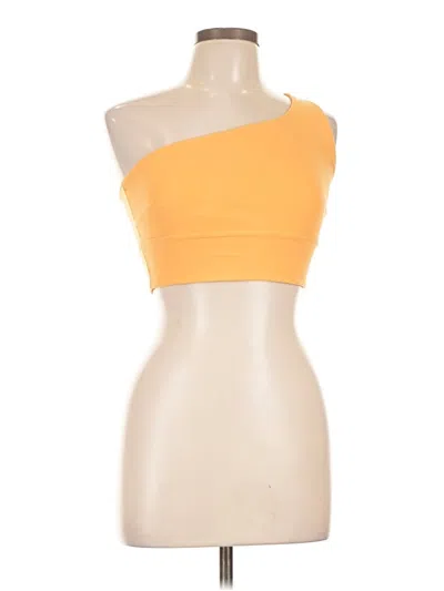 Pre-owned Lululemon Athletica Tube Top Yellow One Shoulder Neckline Tops