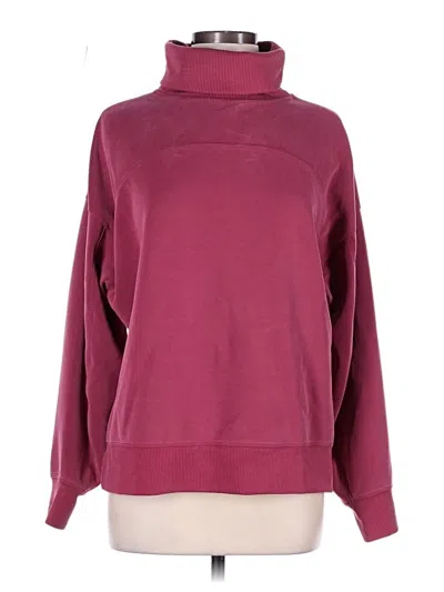 Pre-owned Lululemon Athletica Turtleneck Sweater In Burgundy