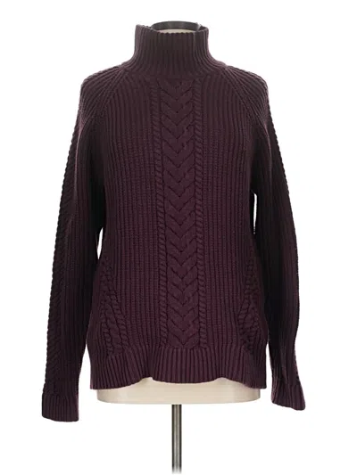 Pre-owned Lululemon Athletica Turtleneck Sweater In Burgundy