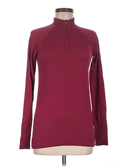 Pre-owned Lululemon Athletica Turtleneck Sweater In Burgundy