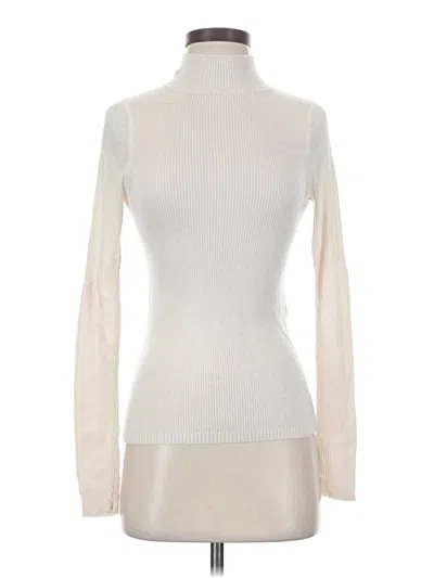 Pre-owned Lululemon Athletica Turtleneck Sweater In White