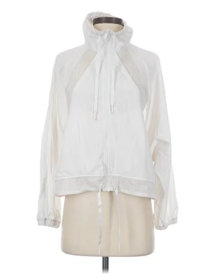 Pre-owned Lululemon Athletica Windbreaker Jacket In White
