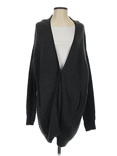Pre-owned Lululemon Athletica Wool Cardigan Sweater In Black