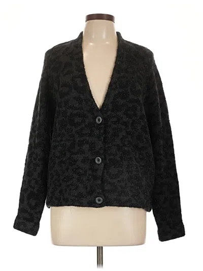 Pre-owned Lululemon Athletica Wool Cardigan Sweater In Black