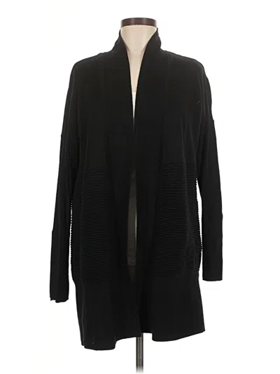 Pre-owned Lululemon Athletica Wool Cardigan Sweater In Black