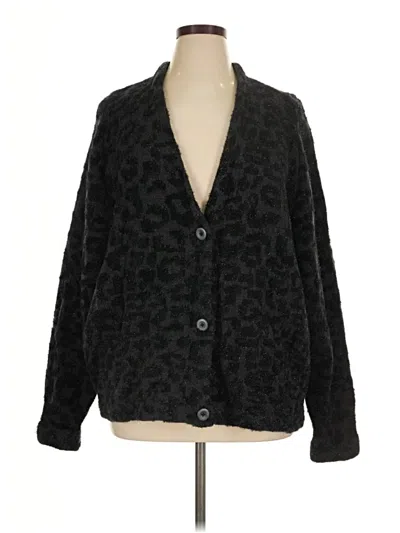 Pre-owned Lululemon Athletica Wool Cardigan Sweater In Black
