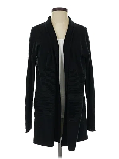 Pre-owned Lululemon Athletica Wool Cardigan Sweater In Black