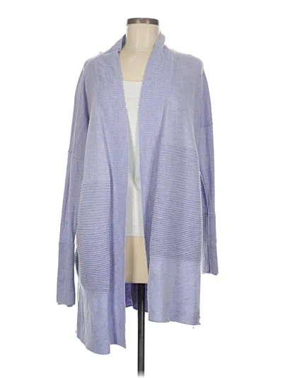 Pre-owned Lululemon Athletica Wool Cardigan Sweater In Blue