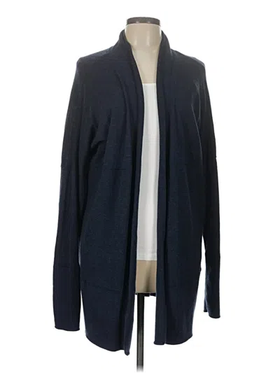 Pre-owned Lululemon Athletica Wool Cardigan Sweater In Blue