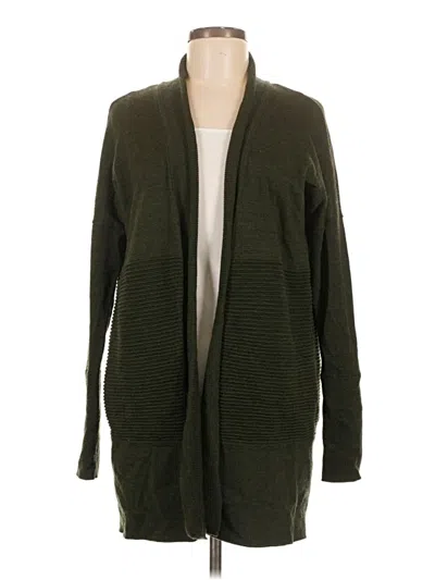 Pre-owned Lululemon Athletica Wool Cardigan Sweater In Green