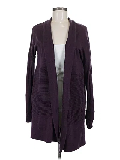 Pre-owned Lululemon Athletica Wool Cardigan Sweater In Purple
