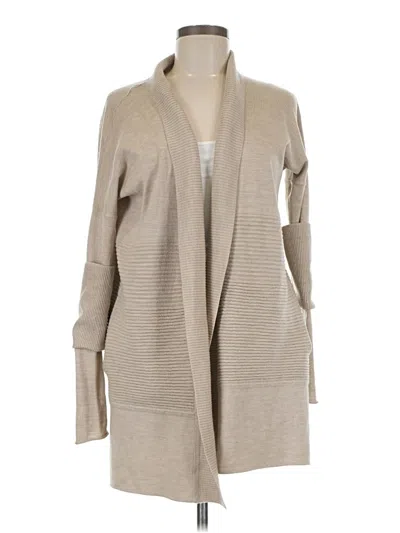 Pre-owned Lululemon Athletica Wool Cardigan Sweater In Tan