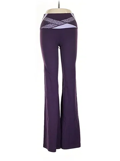 Pre-owned Lululemon Athletica Yoga Pants In Purple