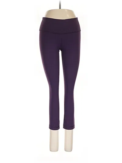 Pre-owned Lululemon Athletica Yoga Pants In Purple