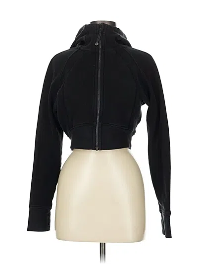 Pre-owned Lululemon Athletica Zip Up Hoodie In Black