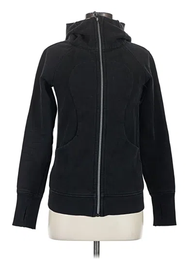 Pre-owned Lululemon Athletica Zip Up Hoodie In Black