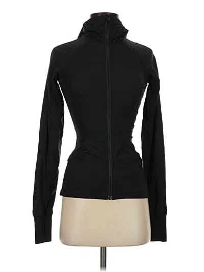 Pre-owned Lululemon Athletica Zip Up Hoodie In Black
