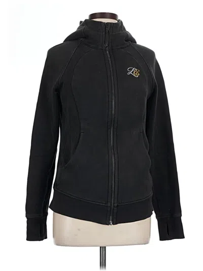 Pre-owned Lululemon Athletica Zip Up Hoodie In Black
