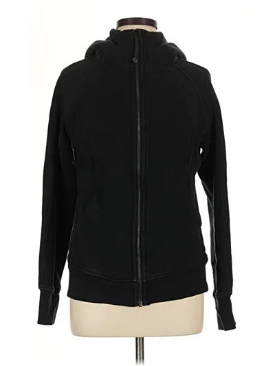 Pre-owned Lululemon Athletica Zip Up Hoodie In Black