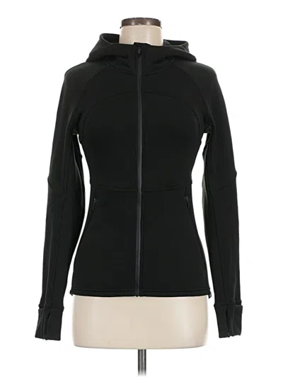 Pre-owned Lululemon Athletica Zip Up Hoodie In Black