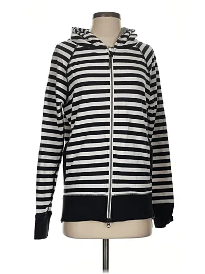 Pre-owned Lululemon Athletica Zip Up Hoodie In Black