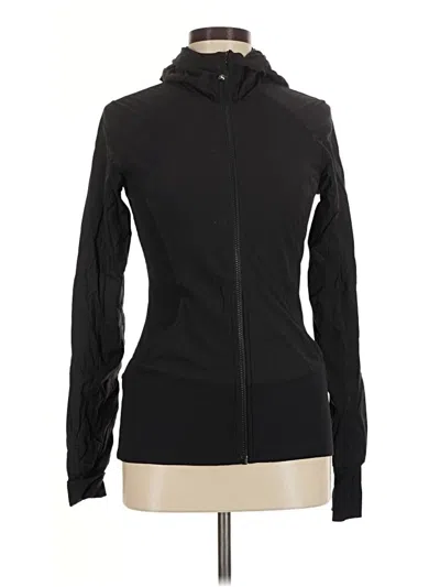 Pre-owned Lululemon Athletica Zip Up Hoodie In Black