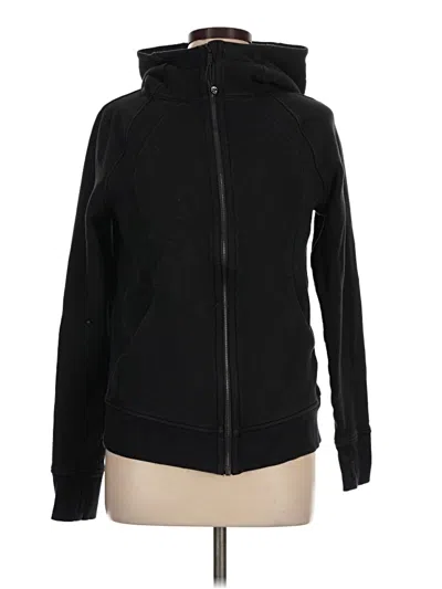 Pre-owned Lululemon Athletica Zip Up Hoodie In Black