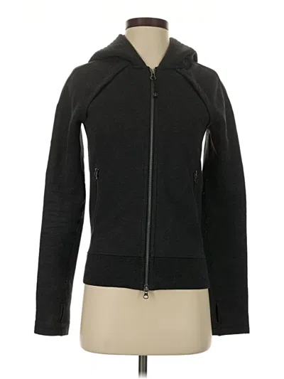 Pre-owned Lululemon Athletica Zip Up Hoodie In Black