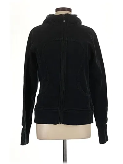 Pre-owned Lululemon Athletica Zip Up Hoodie In Black