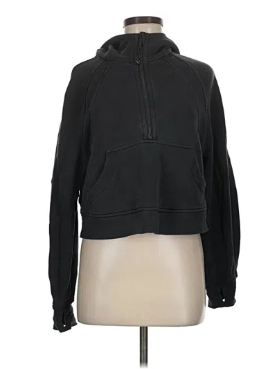 Pre-owned Lululemon Athletica Zip Up Hoodie In Black