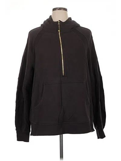 Pre-owned Lululemon Athletica Zip Up Hoodie In Black