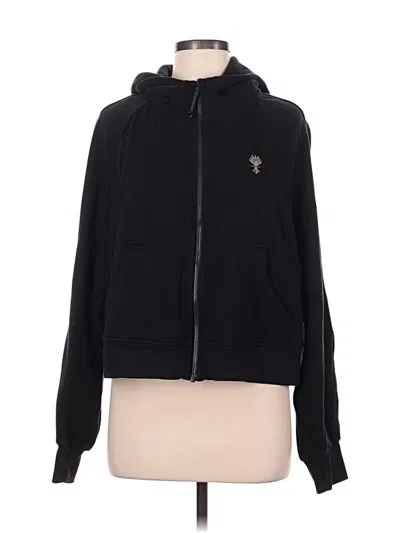 Pre-owned Lululemon Athletica Zip Up Hoodie In Black