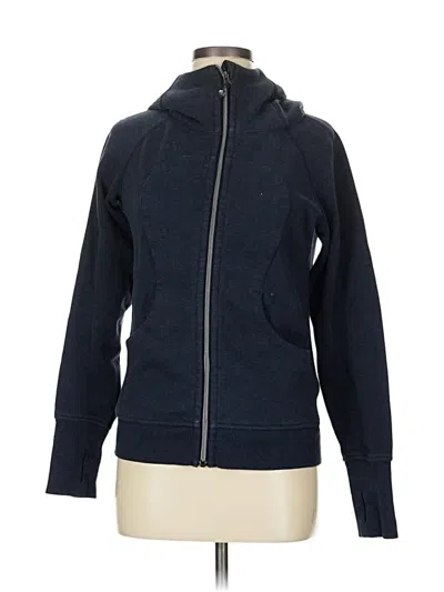 Pre-owned Lululemon Athletica Zip Up Hoodie In Blue