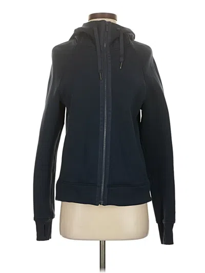 Pre-owned Lululemon Athletica Zip Up Hoodie In Blue