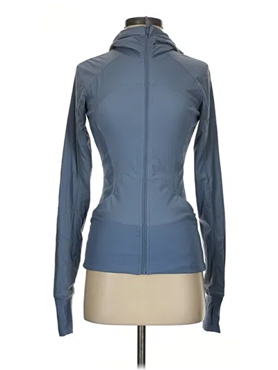 Pre-owned Lululemon Athletica Zip Up Hoodie In Blue
