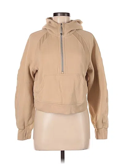 Pre-owned Lululemon Athletica Zip Up Hoodie In Brown