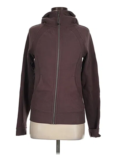 Pre-owned Lululemon Athletica Zip Up Hoodie In Brown