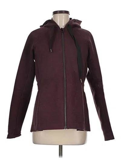 Pre-owned Lululemon Athletica Zip Up Hoodie In Burgundy